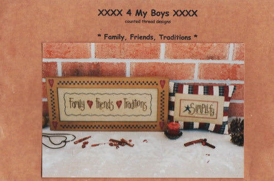 4 My Boys Family, Friends, Traditions 23 cross stitch pattern