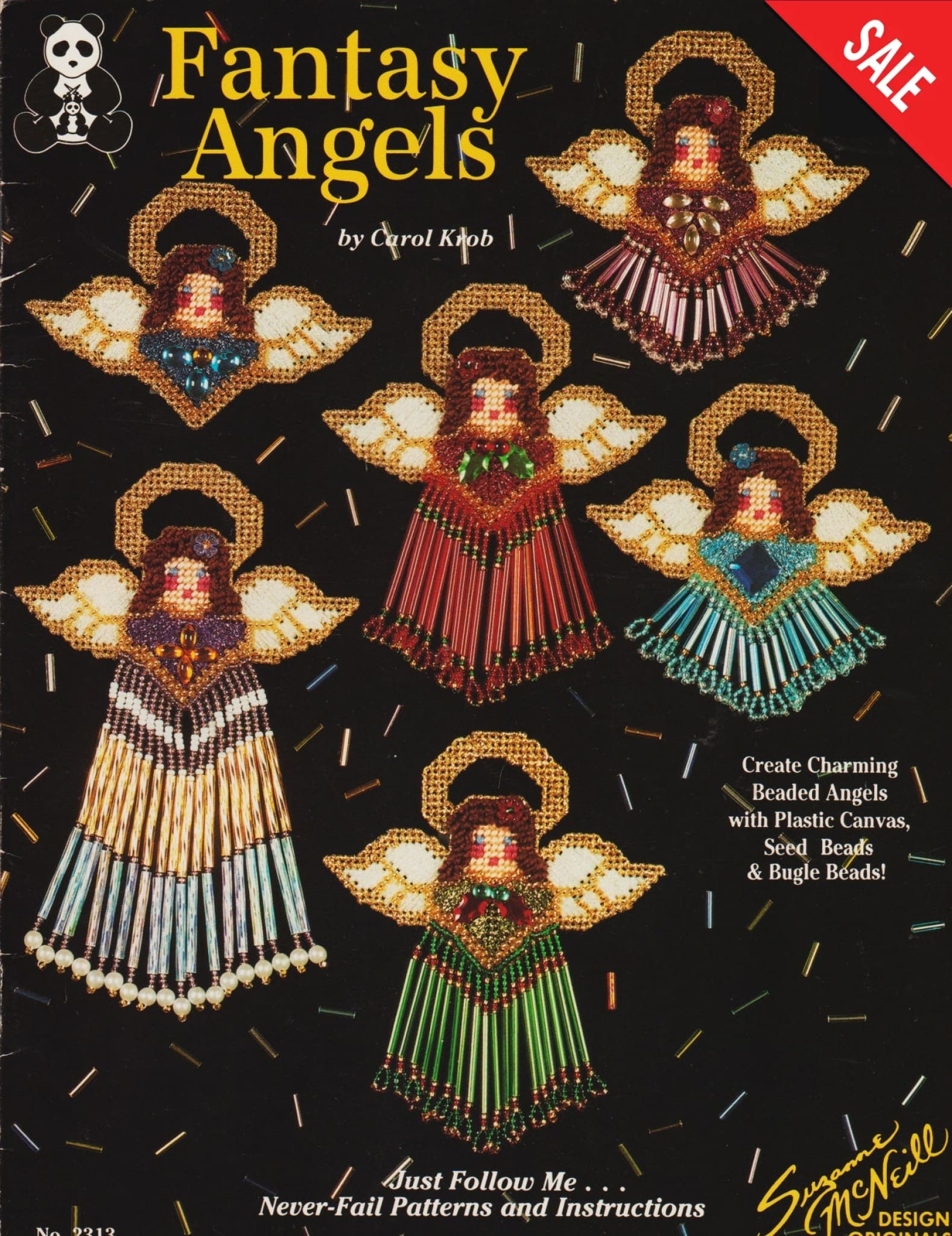 Design Originals Fantasy Angels 2313 plastic canvas pattern