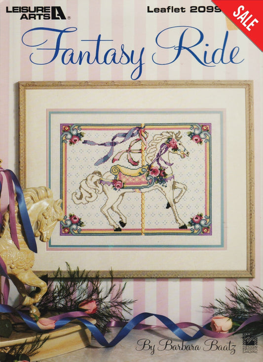 Leisure Arts Fantasy Ride 2099 carosaul horse  cross stitch pattern