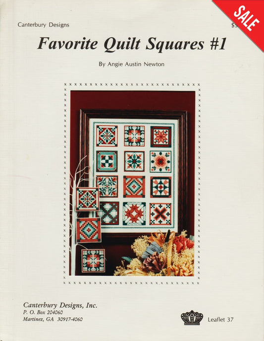 Caterbury Designs Favorite Quilt Squares #1 cross stitch pattern