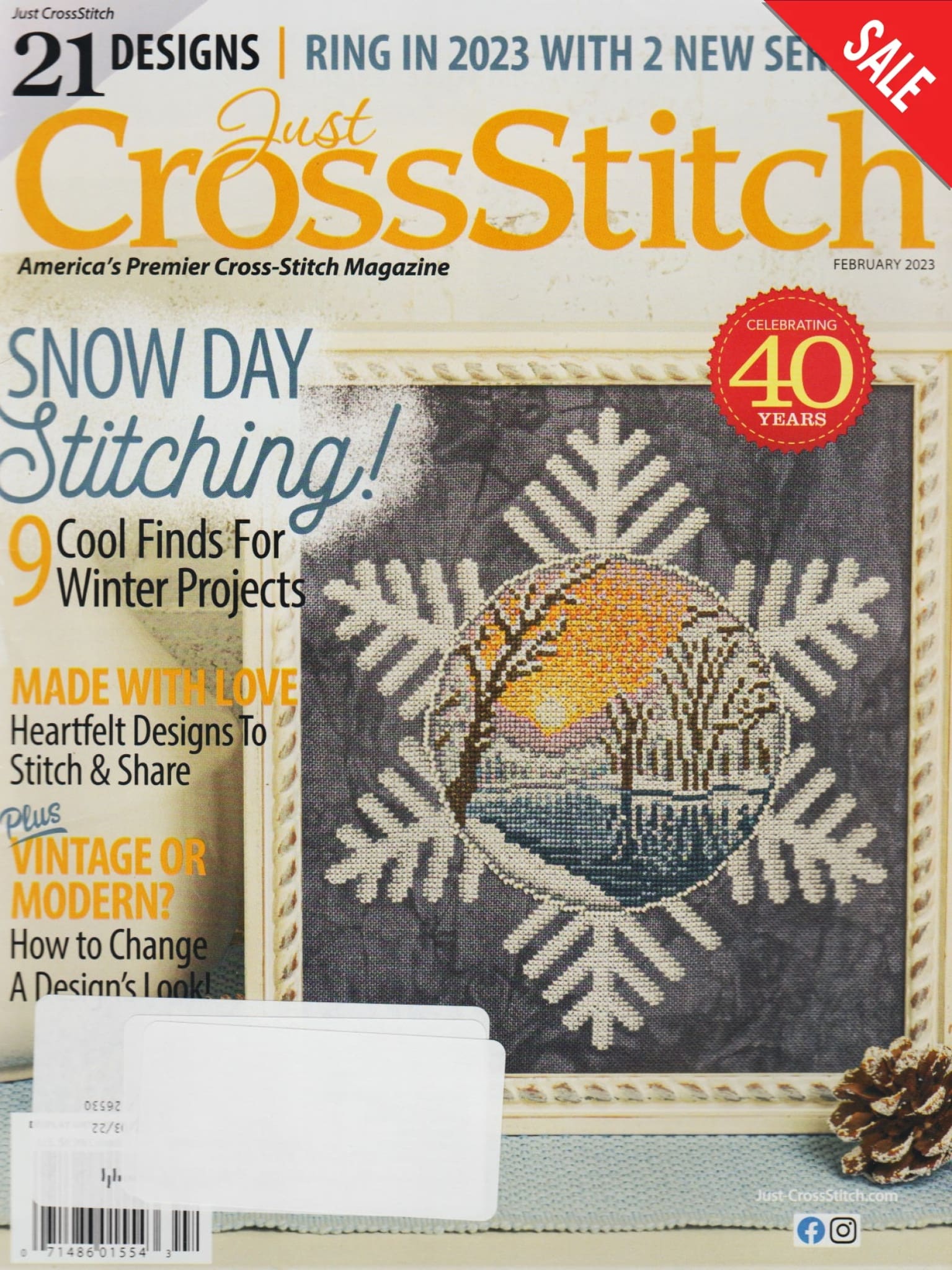 Just Cross Stitch February 2023 cross stitch magazine