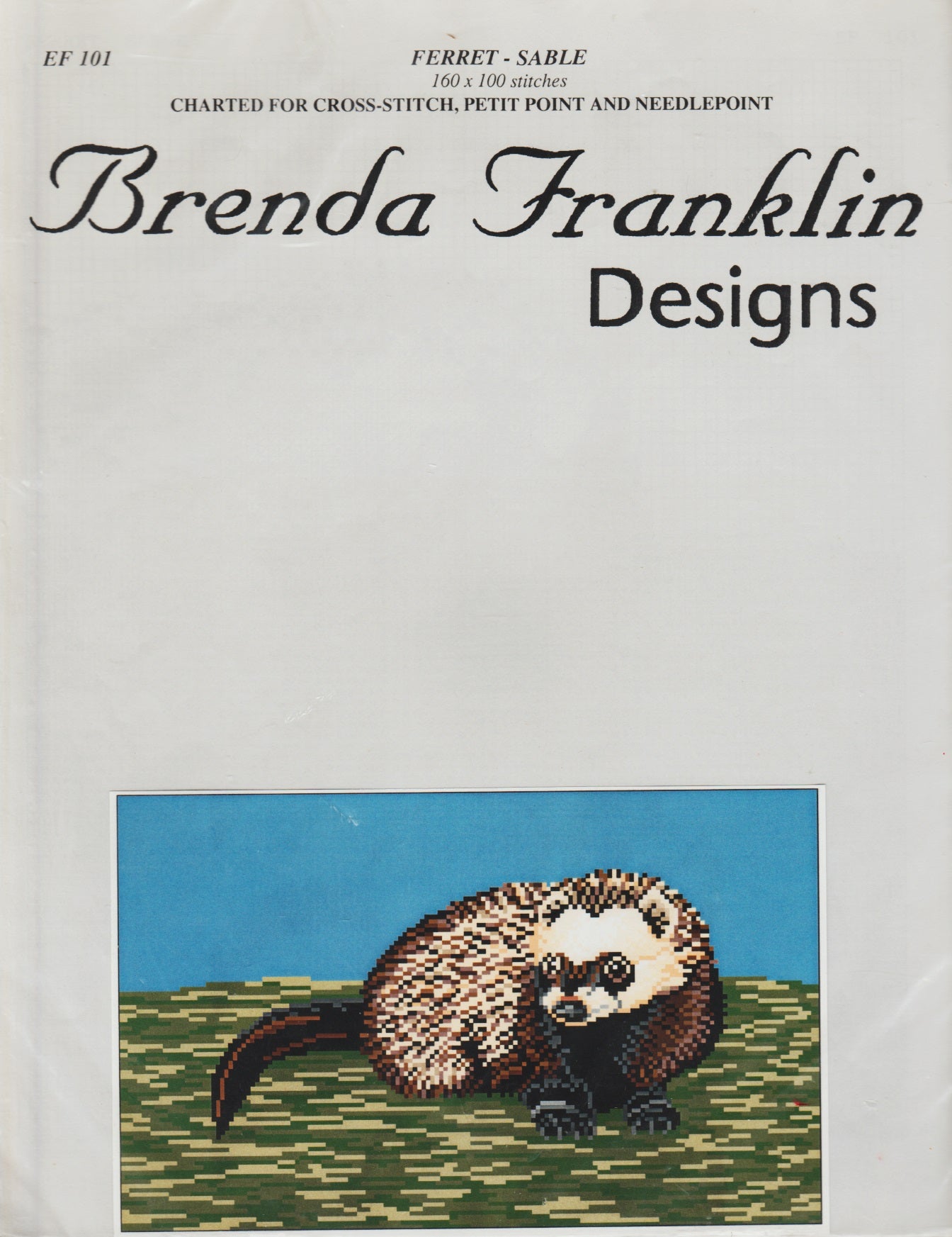 Brenda Franklin Ferret - Sable cross stitch pattern