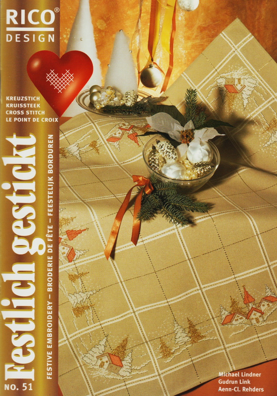 RICO Festive Embroidery 51 Christmas cross stitch pattern