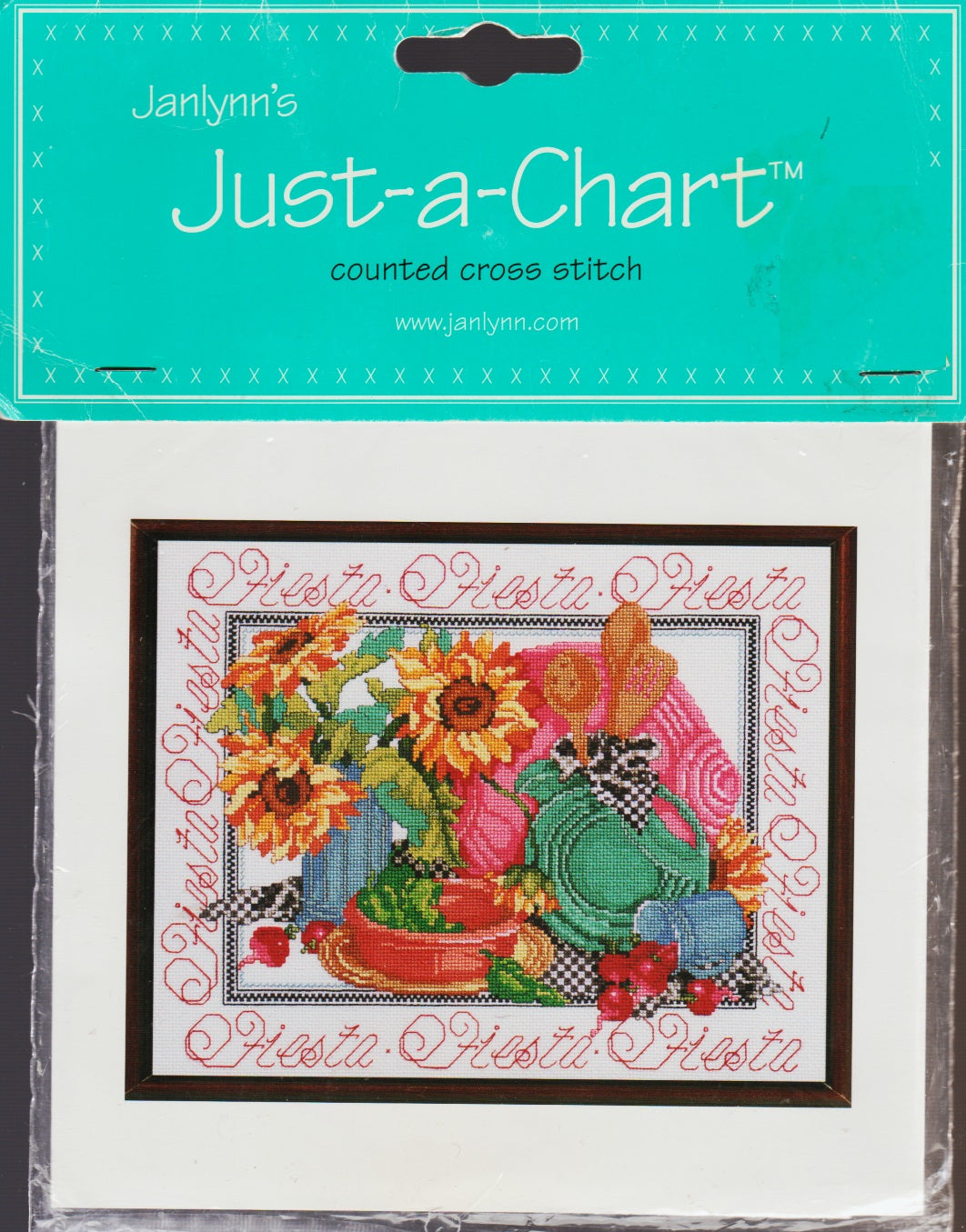 JanLynn Fiestaware 023-0130 cross stitch pattern