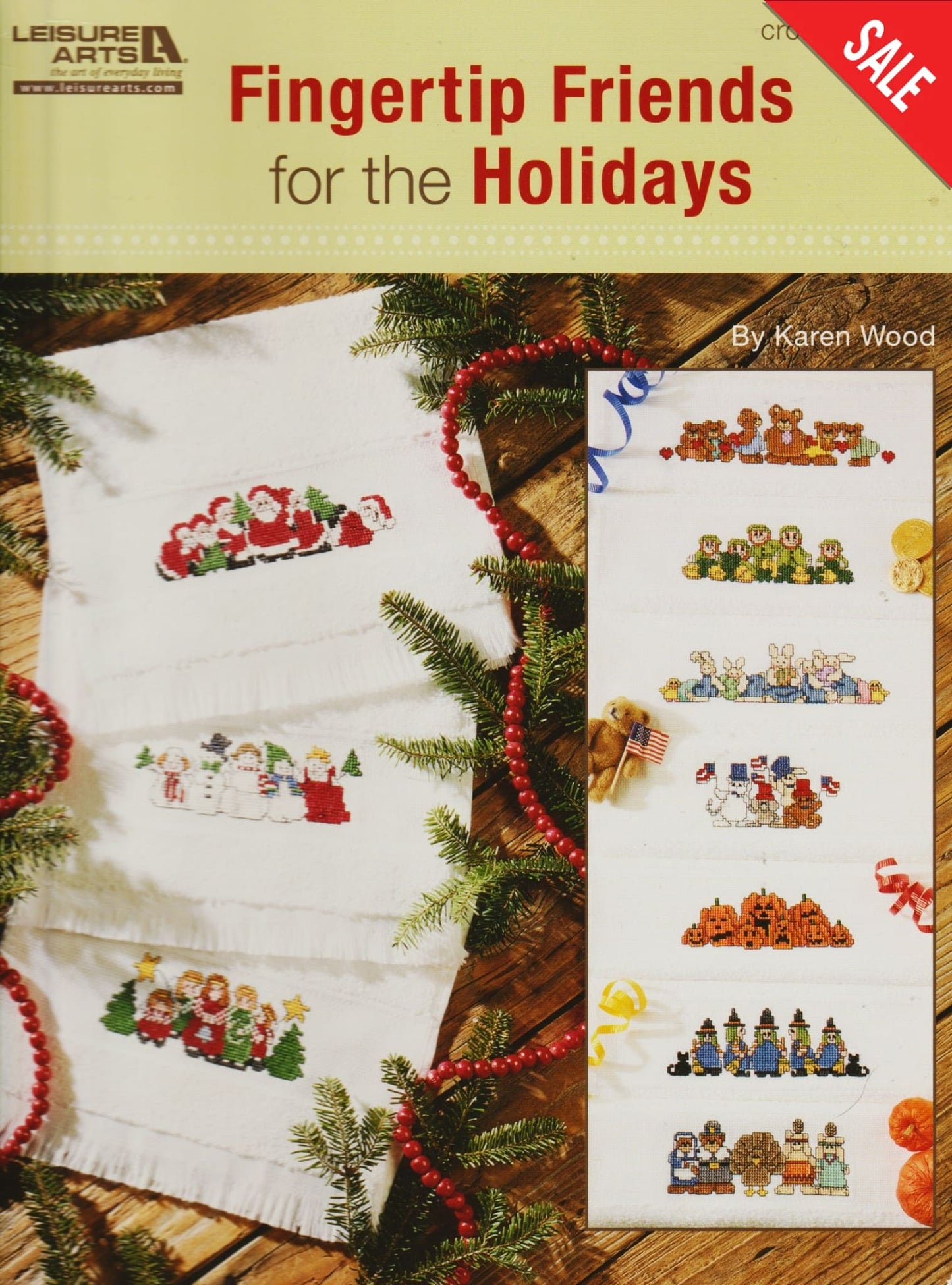 Leisure Arts Fingertip Friends for the Holidays 5521 cross stitch pattern