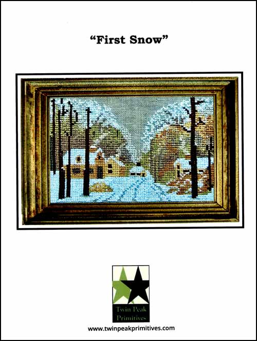 Twin Peak Primitives First Snow winter cross stitch pattern