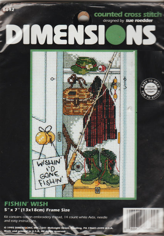 Dimensions Fishin' Wish 6692 cross stitch kit