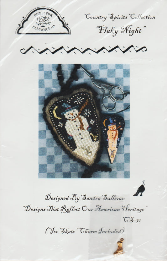 Homespun Elegance Flaky Night CS-71 cross stitch pattern