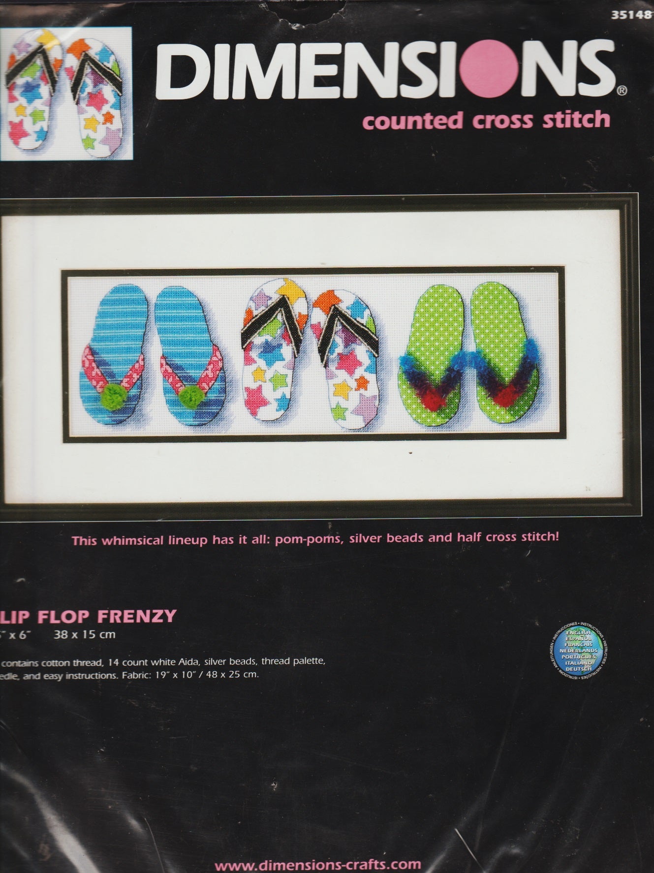 Dimensions Flip Flop Frenzy 35148 cross stitch kit