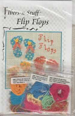 Fibers-n-Stuff Flip Flops cross stitch kit