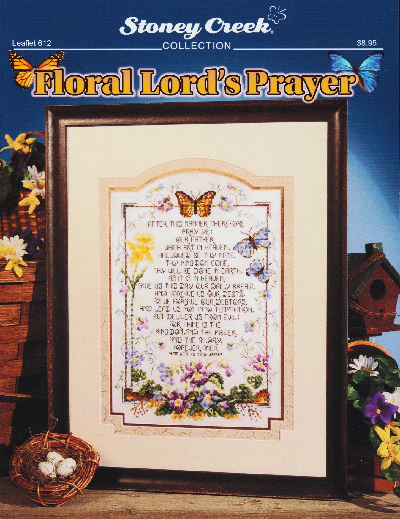 Stoney Creek Floral Lord's Prayer LFT612 cross stitch pattern