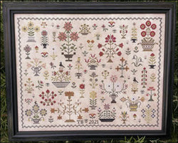 The Scarlett House Floral Motif Sampler cross stitch pattern