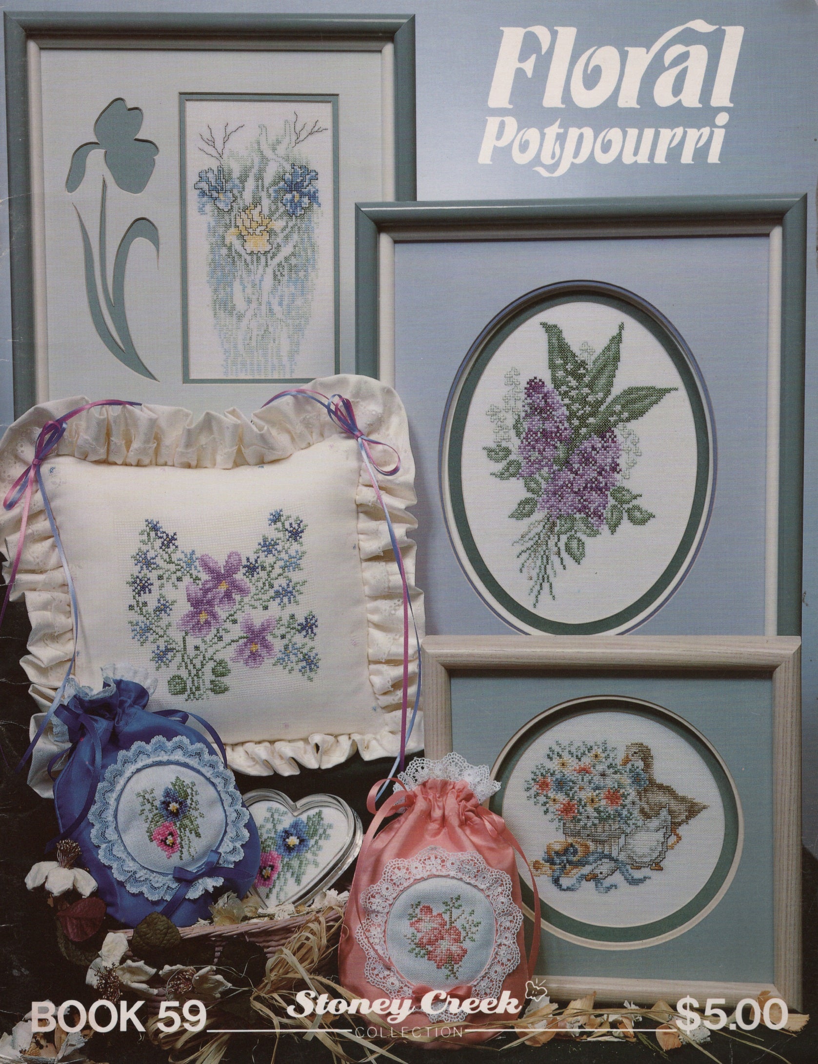 Stoney Creek Floral Potpourri BK59 flower cross stitch pattern