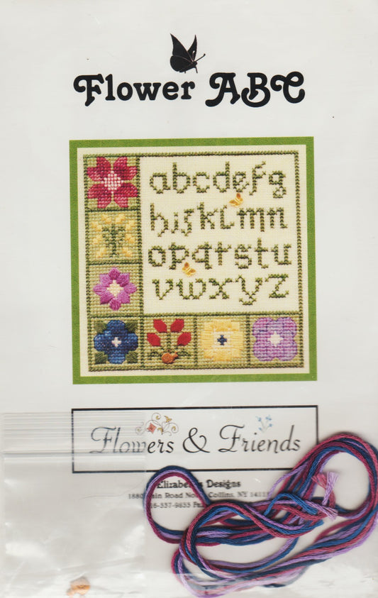 Flowers & Friends Flower ABC cross stitch pattern