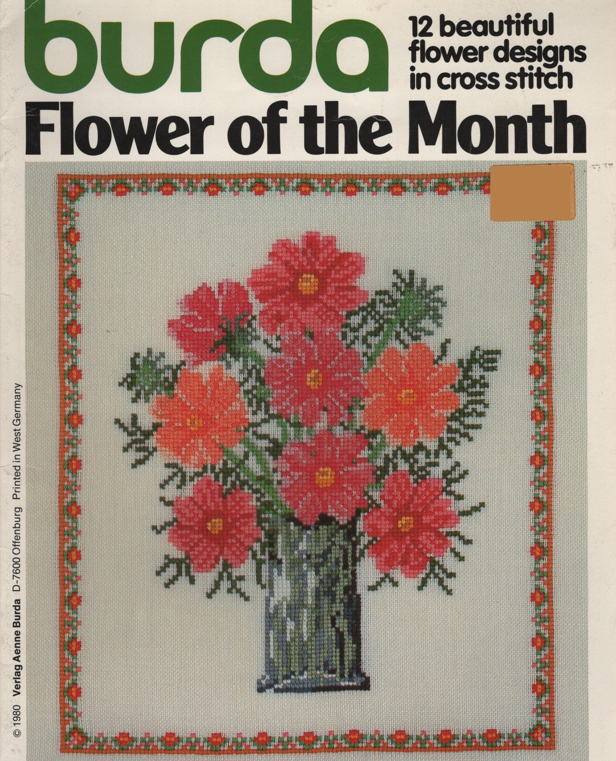Burda Flower of the Month cross stitch pattern