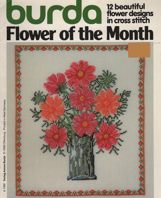 Burda Flower of the Month cross stitch pattern