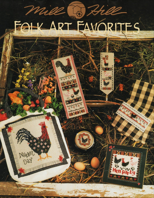 Mill Hill Folk Art Favorites chickens cross stitch pattern