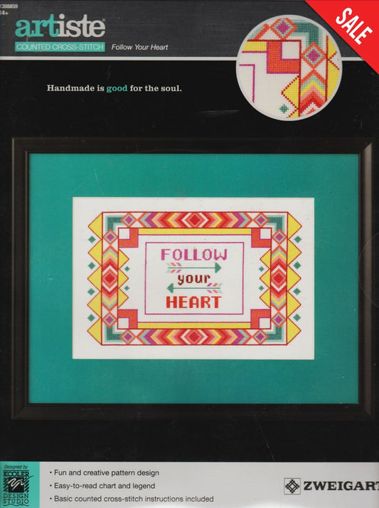 Artiste Follow Your Heart 1388859 inspirational cross stitch kit