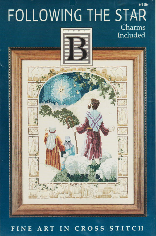 Studio B Following The Star religious christmas cross stitch pattern