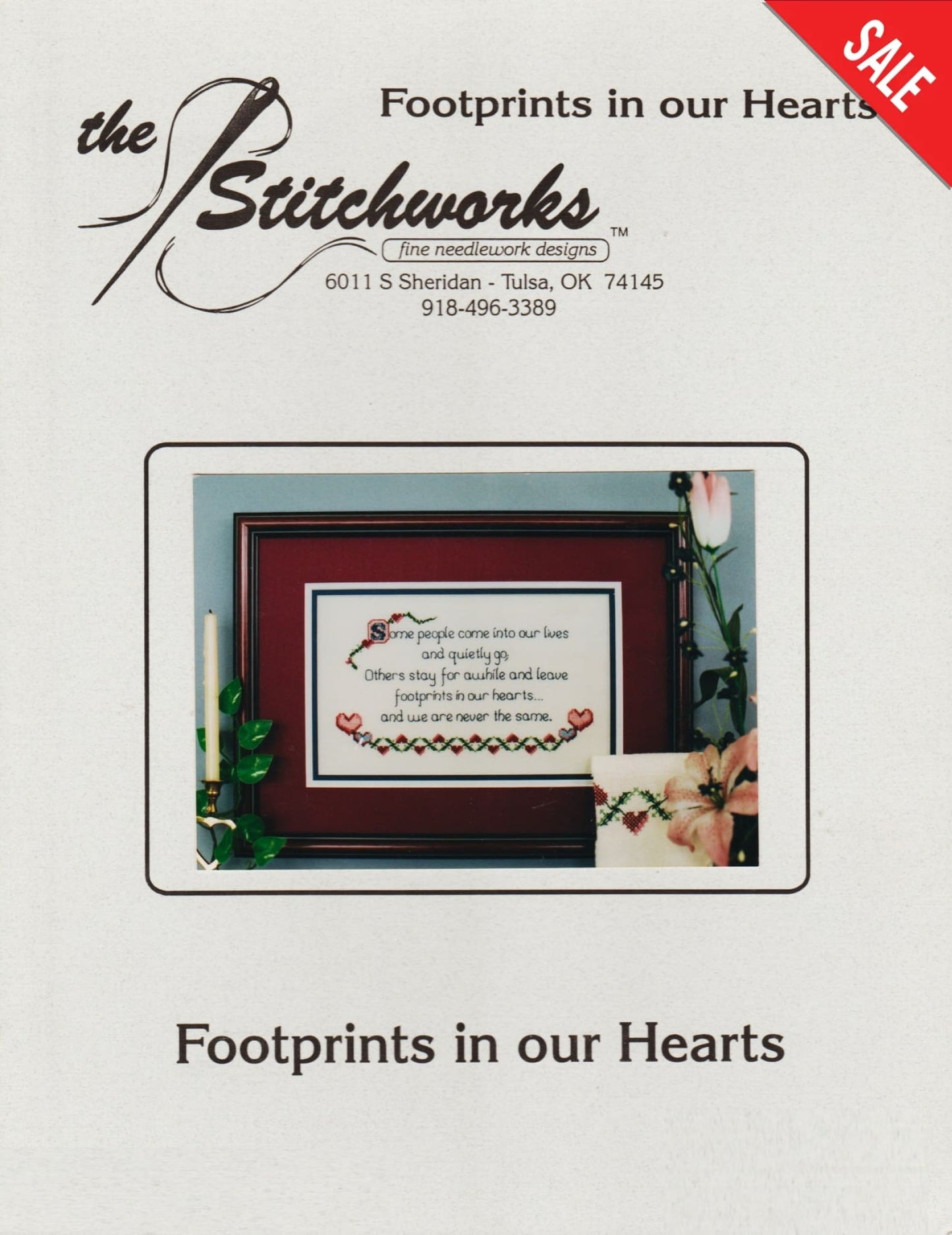 StitchWorks Footprints in our Hearts cross stitch pattern