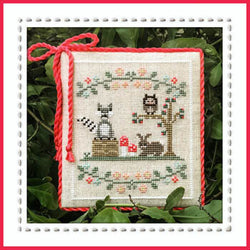 Country Cottage Needleworks Forest Racoon and Friends cross stitch pattern