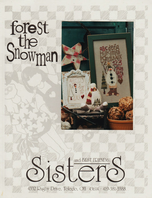 Sisters & Best Friends Forest the Snowman cross stitch pattern