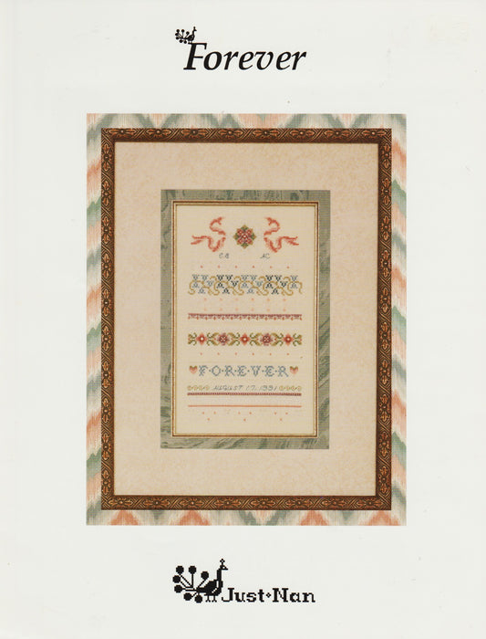 Just Nan Forever JN020 wedding sampler cross stitch pattern