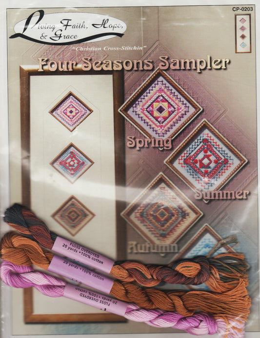 Living Hope, Faith, & Grace Four Seasons Sampler cross stitch pattern