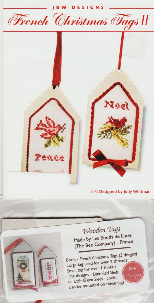 JBW Designs French Christmas Tags II 410 christmas cross stitch pattern