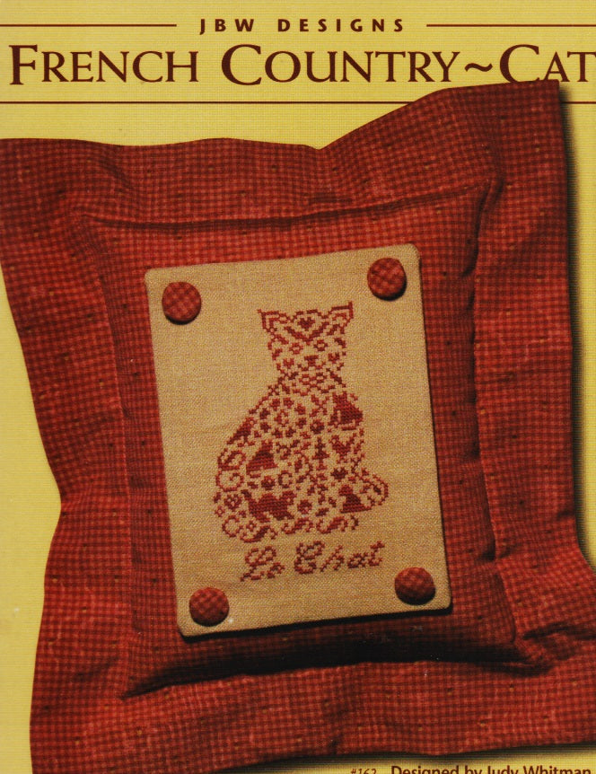 JBW French Country Cat 162 cross stitch pattern