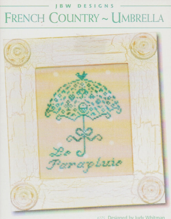 JBW Designs French Country Umbrella cross stitch pattern