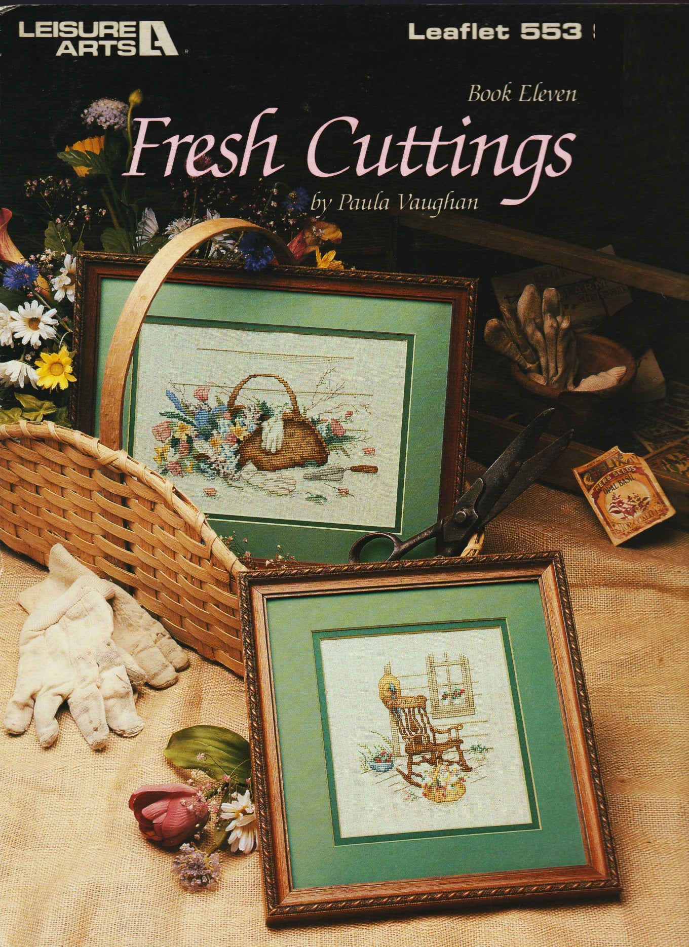 Leisure Arts Fresh Cuttings 553 flower cross stitch pattern