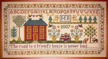 Moira Blackburn Friend's House Sampler cross stitch pattern