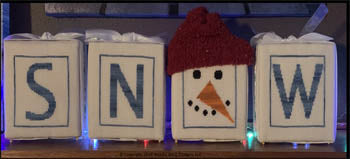 Needle Bling Designs Frosty's Snow NBD-147 snowman cross stitch pattern
