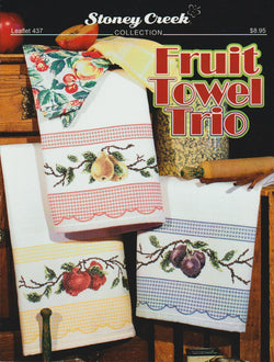 Stoney Creek Fruit Towel Trio LFT437 cross stitch pattern