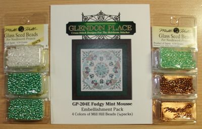 Glendon Place Fudgy Mint Mousse GP-204 embellishment pack