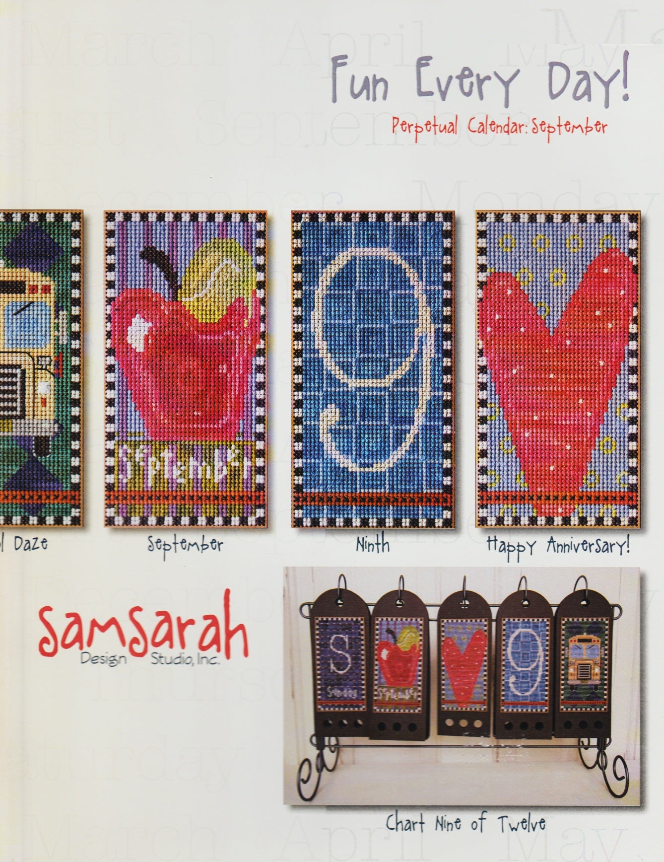 Sam Sarah Fun Every Day: September cross stitch pattern
