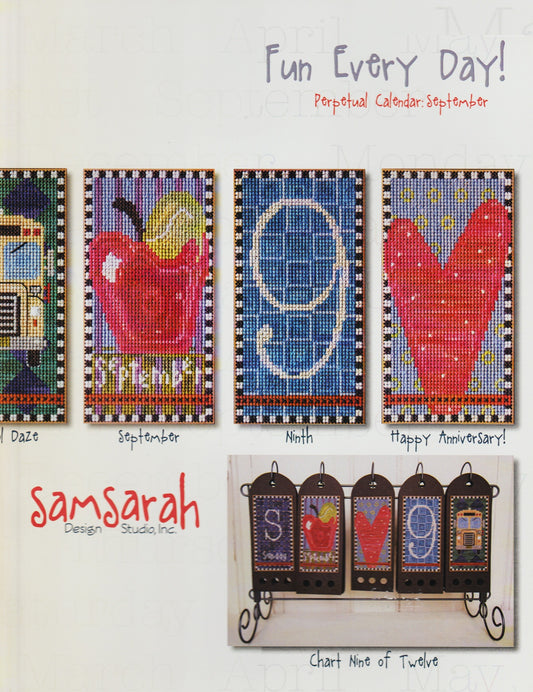 Sam Sarah Fun Every Day: September cross stitch pattern
