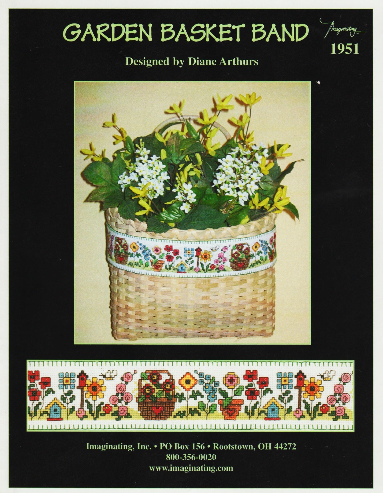 Imaginating Garden Basket Band 1951 cross stitch pattern