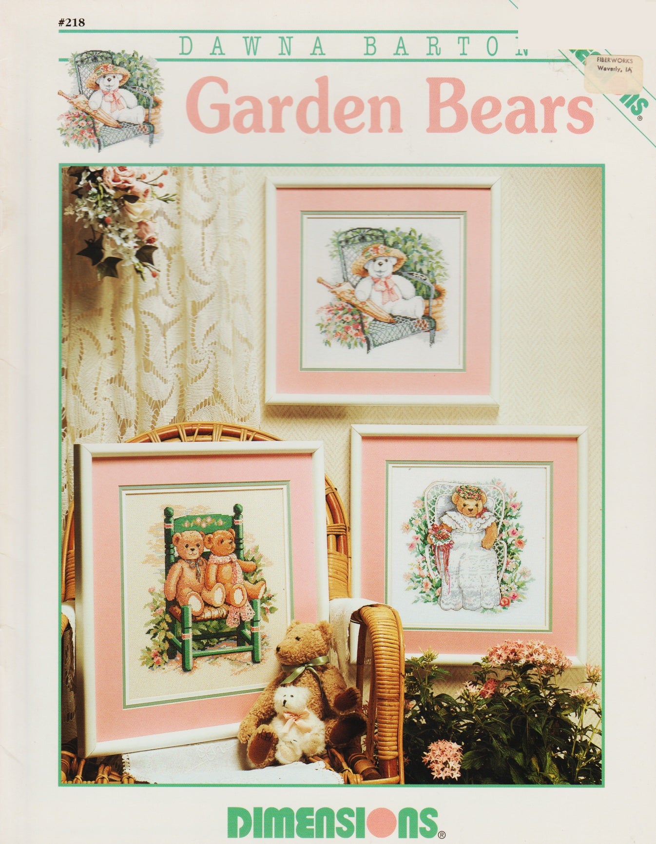 Dimensions Garden Bears 218 cross stitch pattern