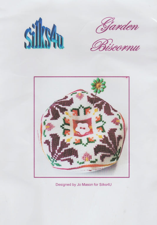 Silks4U Garden Biscornu cross stitch pattern
