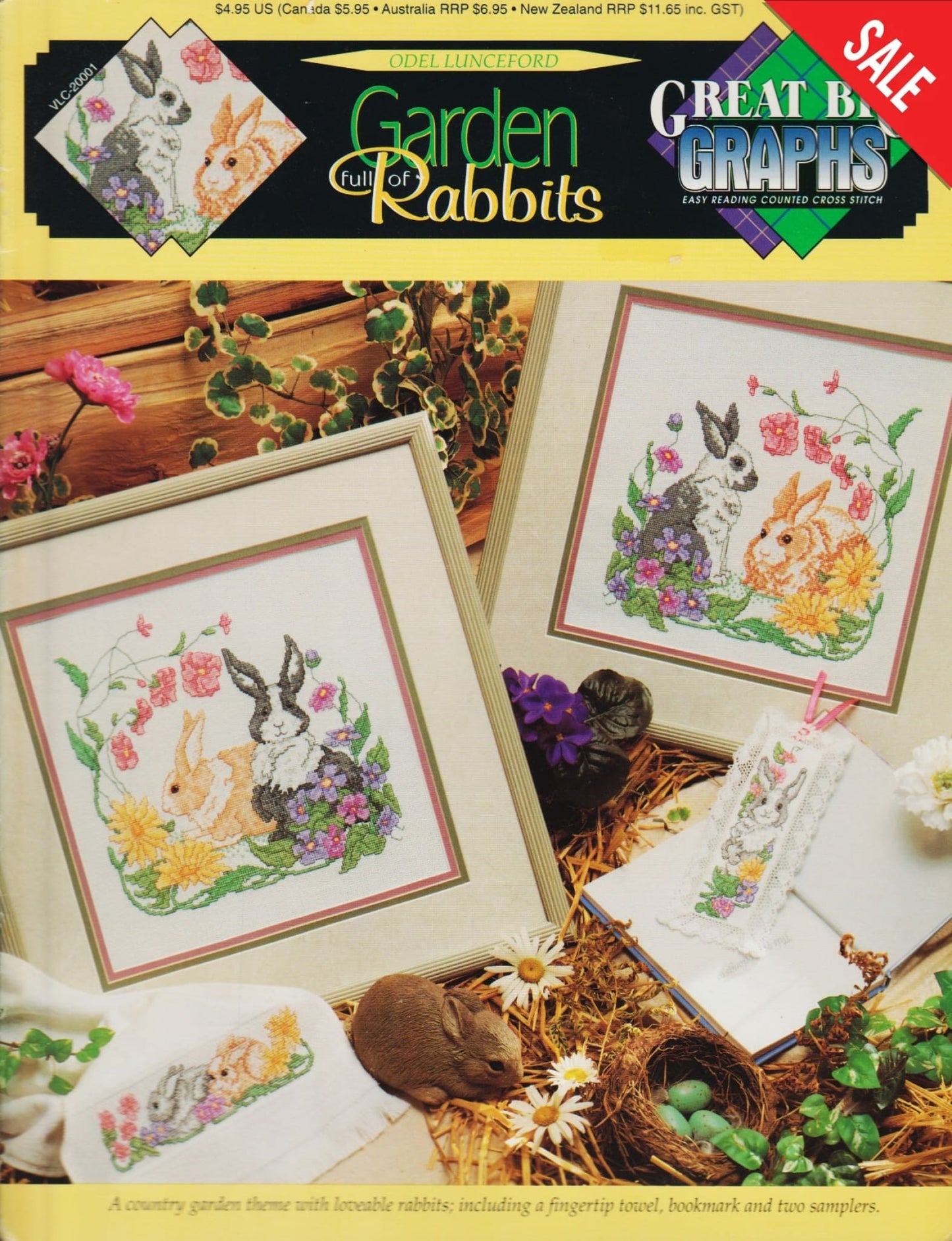 Great Big Graphs Garden Full of Rabbits VCL-20001 cross stitch pattern