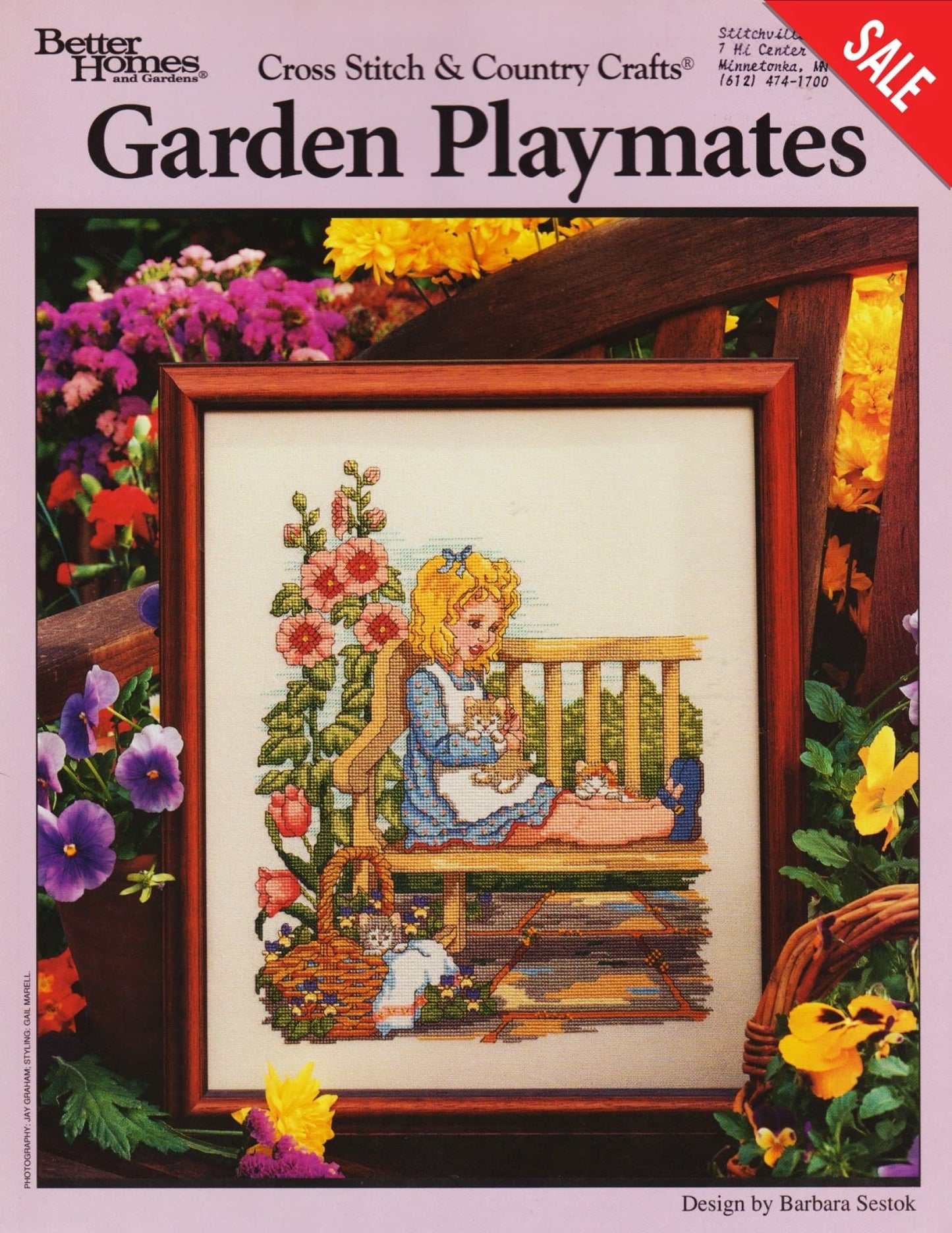 Cross Stitch & Country Crafts Better Homes Garden Playmates 93 cross stitch pattern