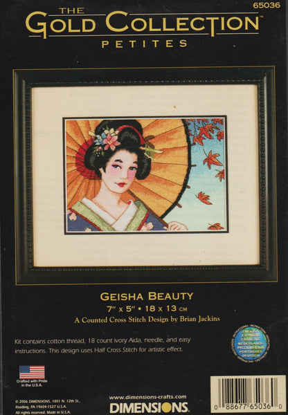Dimensions Geisha Beauty 65036 asian cross stitch kit