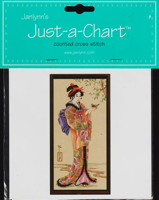JanLynn Just-a-chart Geisha 023-0133 asian cross stitch pattern