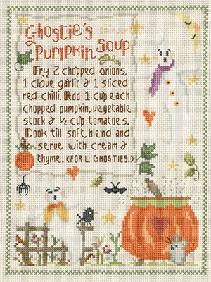 Imaginating Ghostie's Pumpkin Soup cross stitch pattern