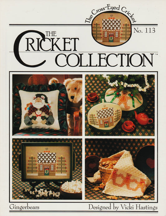 Cricket Collection Gingerbears CC113 Santa Christmas cross stitch pattern