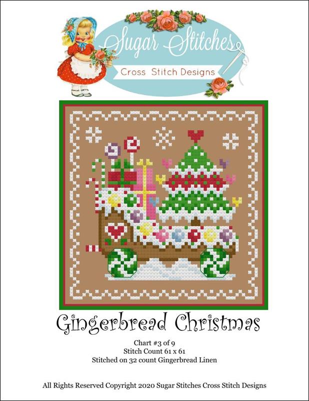 Sugar Stitches Gingerbread Christmas #3 cross stitch pattern