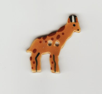 Giraffe ceramic button