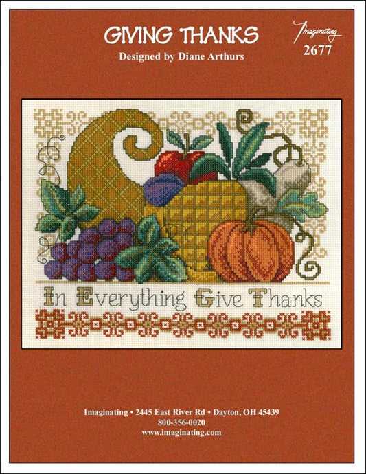 Imaginating Giving Thanks 2677 Thanksgiving cross stitch pattern
